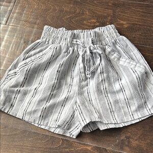Women's Striped Gray Shorts